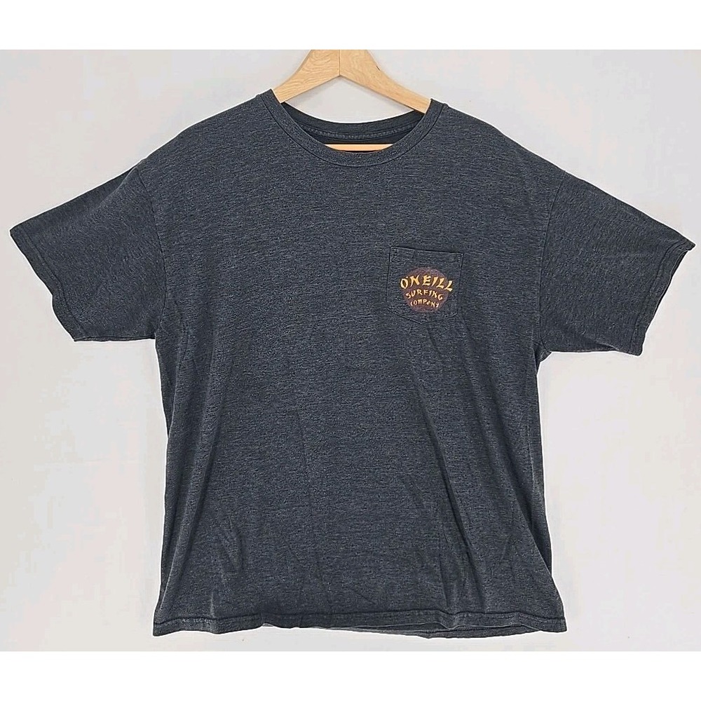 O'Neill Shirt Mens Extra Large Black Crew Neck Short Sleeve Graphic Stretch